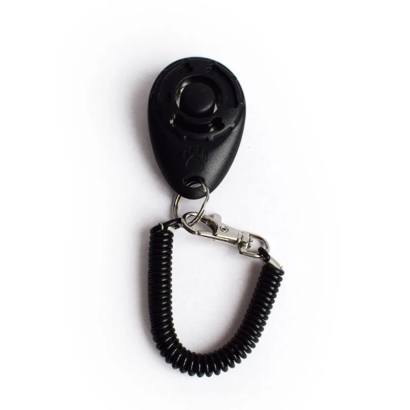 Dog Training Clicker Pet Cat Plastic New Dogs Click Trainer Aid Tools Adjustable Wrist Strap Sound Key Chain Dog Supplies