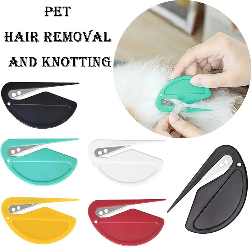 Multicolor Pet Knot Cutter Hair Remover Stainless Steel Painless Safe Grooming Brush for Dogs Cats Effective Shedding Comb Tool