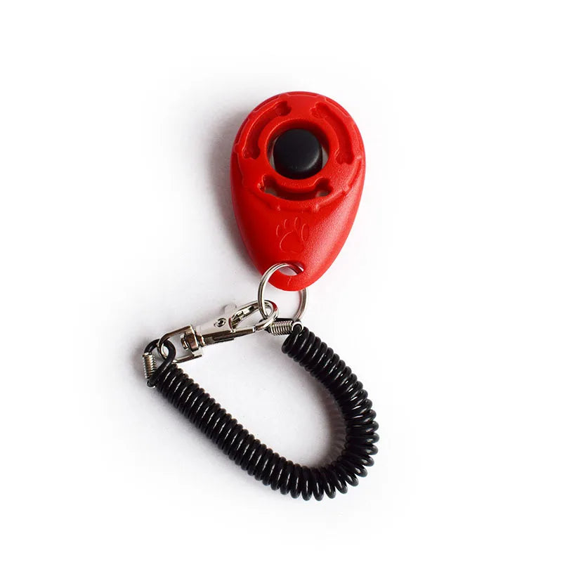 Dog Training Clicker Pet Cat Plastic New Dogs Click Trainer Aid Tools Adjustable Wrist Strap Sound Key Chain Dog Supplies