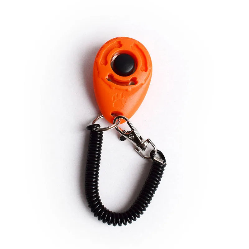 Dog Training Clicker Pet Cat Plastic New Dogs Click Trainer Aid Tools Adjustable Wrist Strap Sound Key Chain Dog Supplies