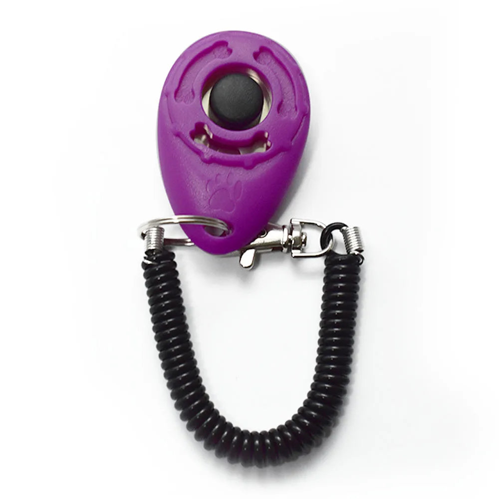 Dog Training Clicker Pet Cat Plastic New Dogs Click Trainer Aid Tools Adjustable Wrist Strap Sound Key Chain Dog Supplies